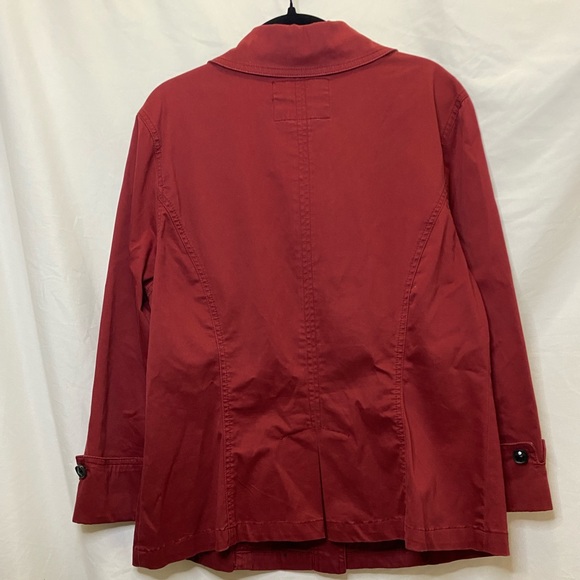 Love a Little reddish rust utility like trench jacket blazer, size L - Picture 8 of 8